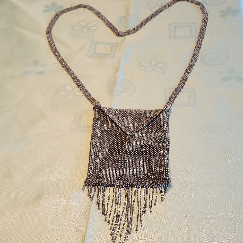 Chic Beaded Purse with Fringe